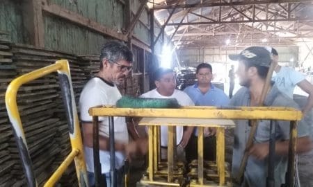Melincué: Garbolino visitó María Teresa para conocer su experiencia con la bloquera