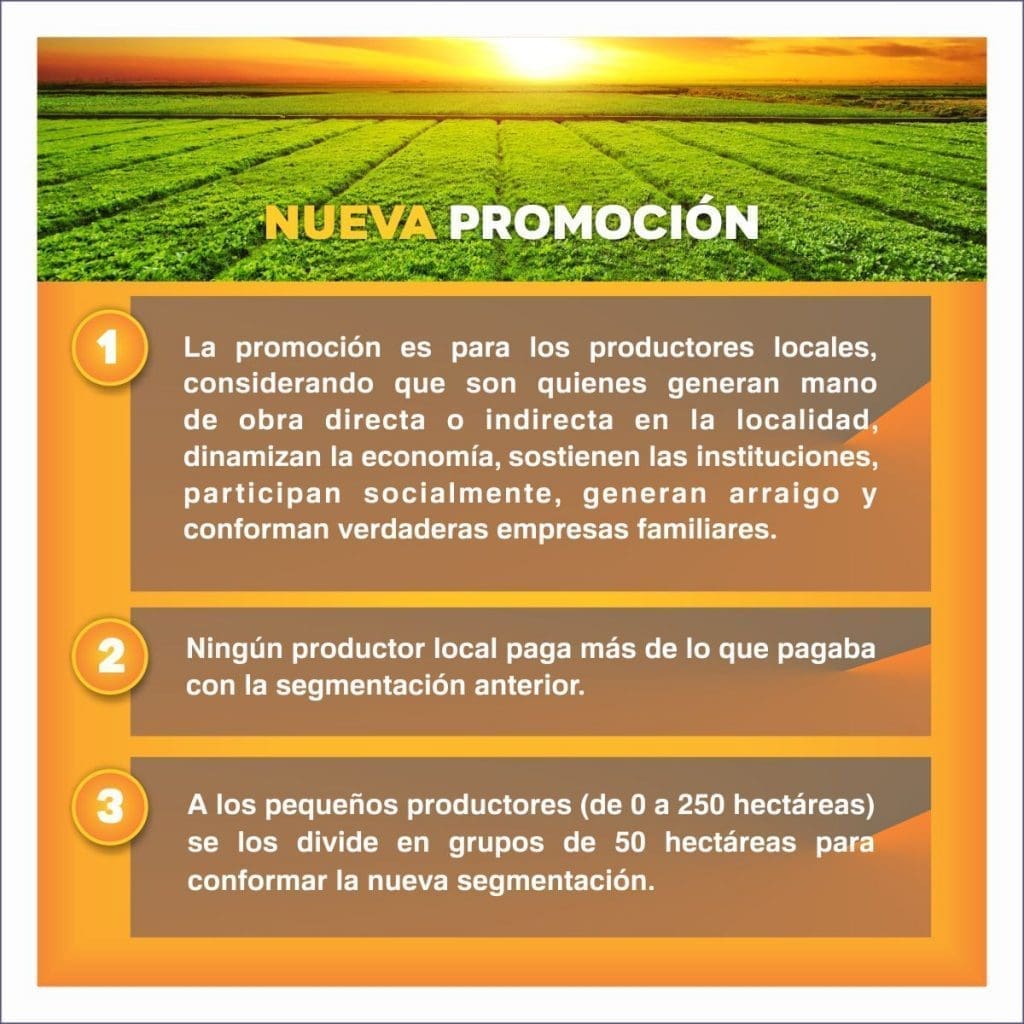 María Teresa lanza sistema de Tasa por Hectárea segmentada para beneficiar a pequeños productores