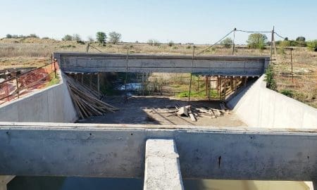 Melincué: Lisandro Enrico recorrió el avance de obras de las estaciones de bombeo de la laguna