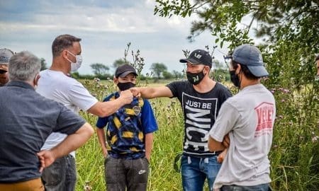 Chapuy: Un grupo de vecinos avanzan en la construcción de la pista de karting