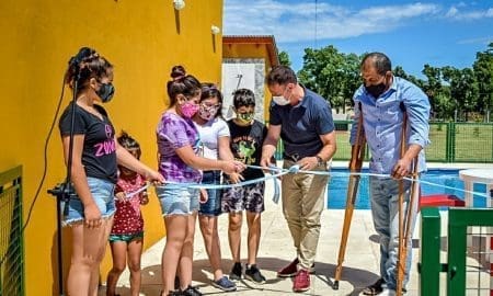 Lazzarino: El senador Enrico y el presidente Ayub inauguraron la primera pileta comunal