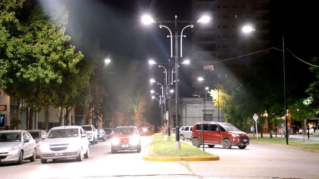 Venado Tuerto: Inauguraron la nueva iluminación LED en Plaza San Martín