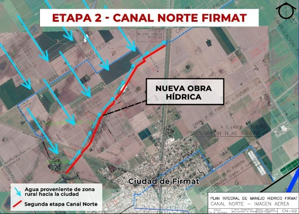 Firmat: El senador Enrico pide celeridad en el plan de desagües Plan de Desagües de Firmat