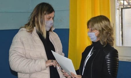 Georgina Orciani visitó instituciones de Elortondo