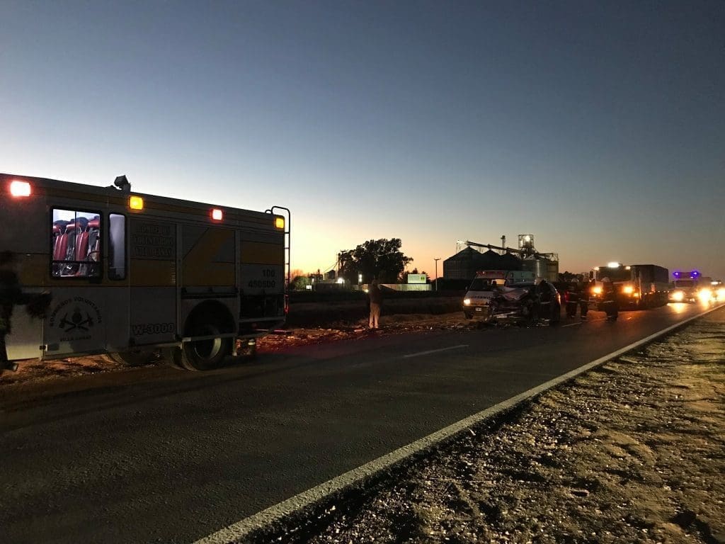 Villa Cañás: Accidente vehicular en Ruta 94 y camino rural