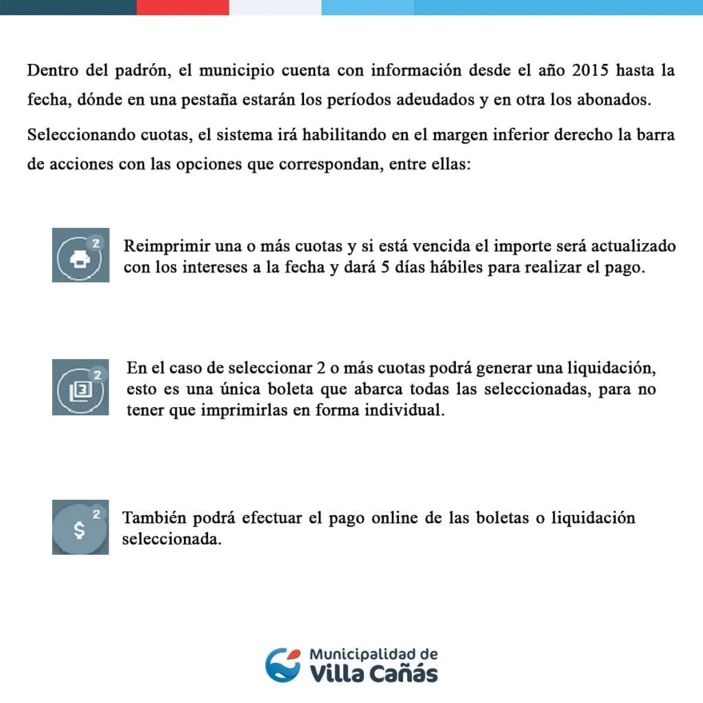 Villa Cañás: Aboná los impuestos municipales desde la comodidad de tu casa Villa Cañás: Aboná los impuestos municipales desde la comodidad de tu casa