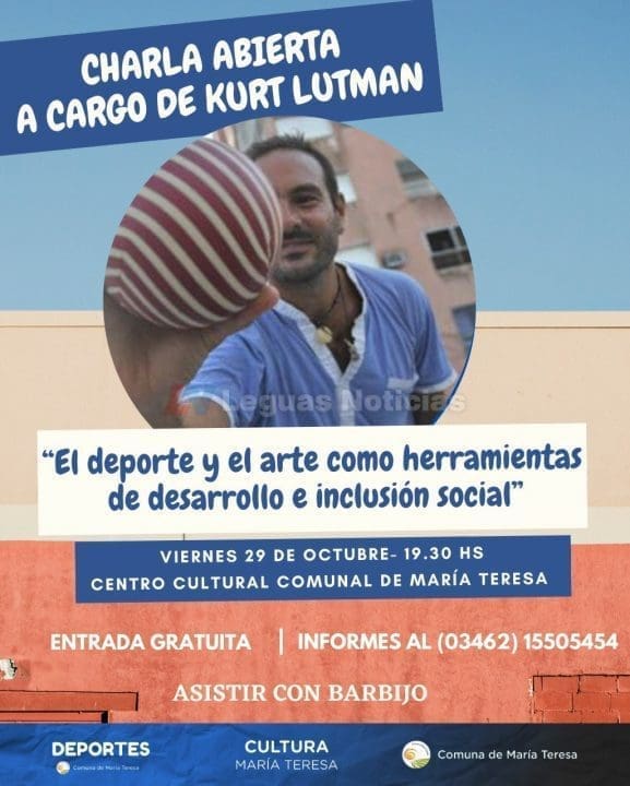 María Teresa: Charla sobre el deporte y el arte como herramientas de desarrollo e inclusión social