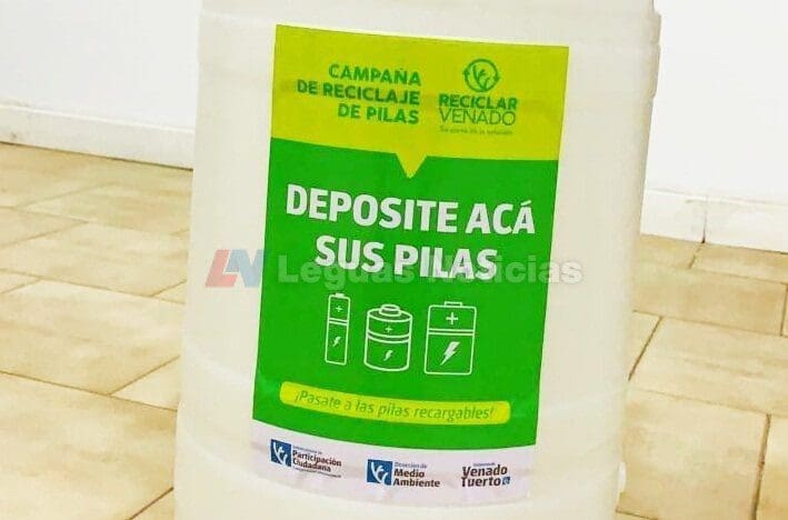"Reciclar Venado" ya recolectó 240 kilos de pilas en desuso desde el inicio de la campaña