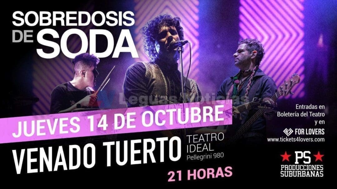 Venado Tuerto: El mejor tributo a Soda Stereo se presenta en el Teatro Ideal