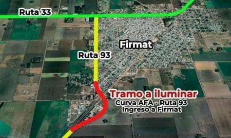 Avanza una obra de iluminación en Firmat impulsada por el senador Enrico