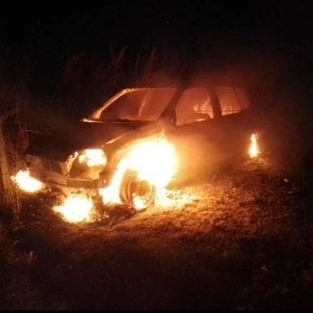 Villa Cañás: Incendio vehicular en Ruta 94
