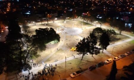 Venado Tuerto: Plaza España renovada con nueva iluminación LED y obras