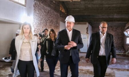 Firmat: Perotti recorrió las obras de reforma y ampliación del hospital "San Martín"