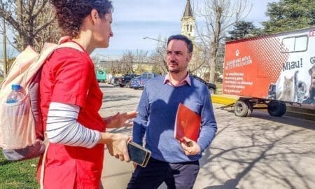 Recorrida del senador Enrico en Melincué