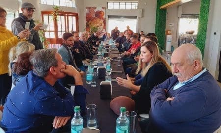Santa Isabel: Pullaro, Enrico y Orciani junto a los transportistas