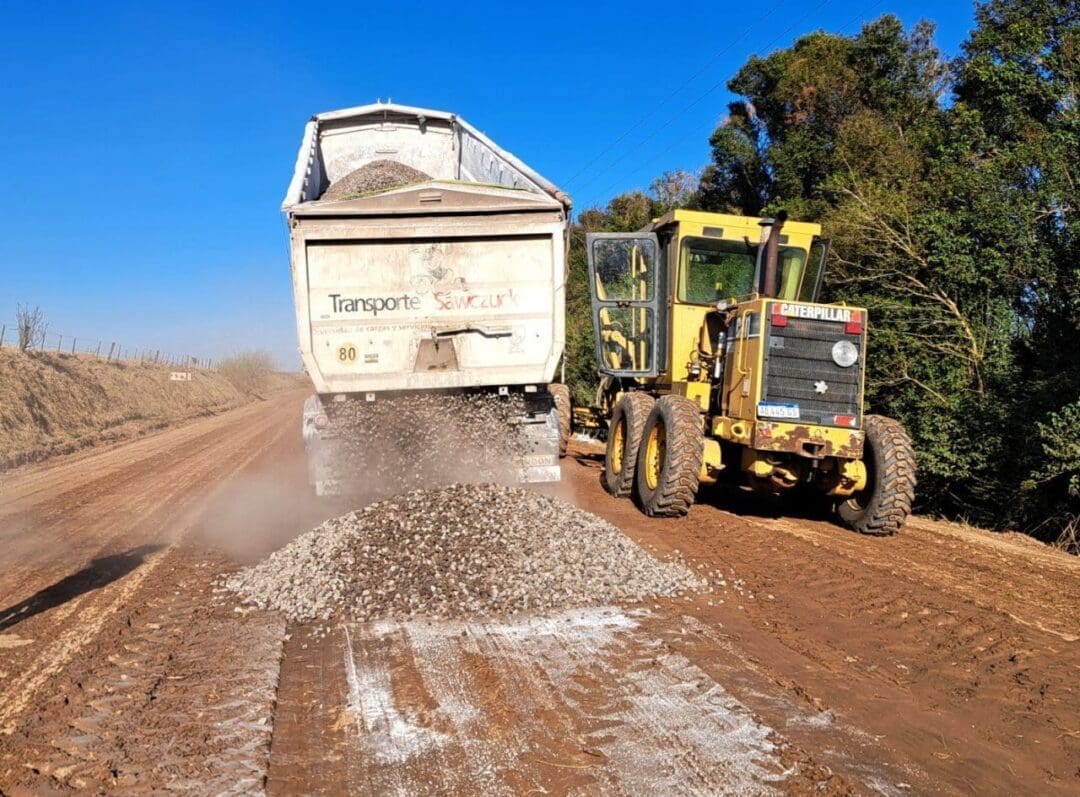Villa Cañás: Caminos Productivos, comenzaron los trabajos en la Ruta 7S