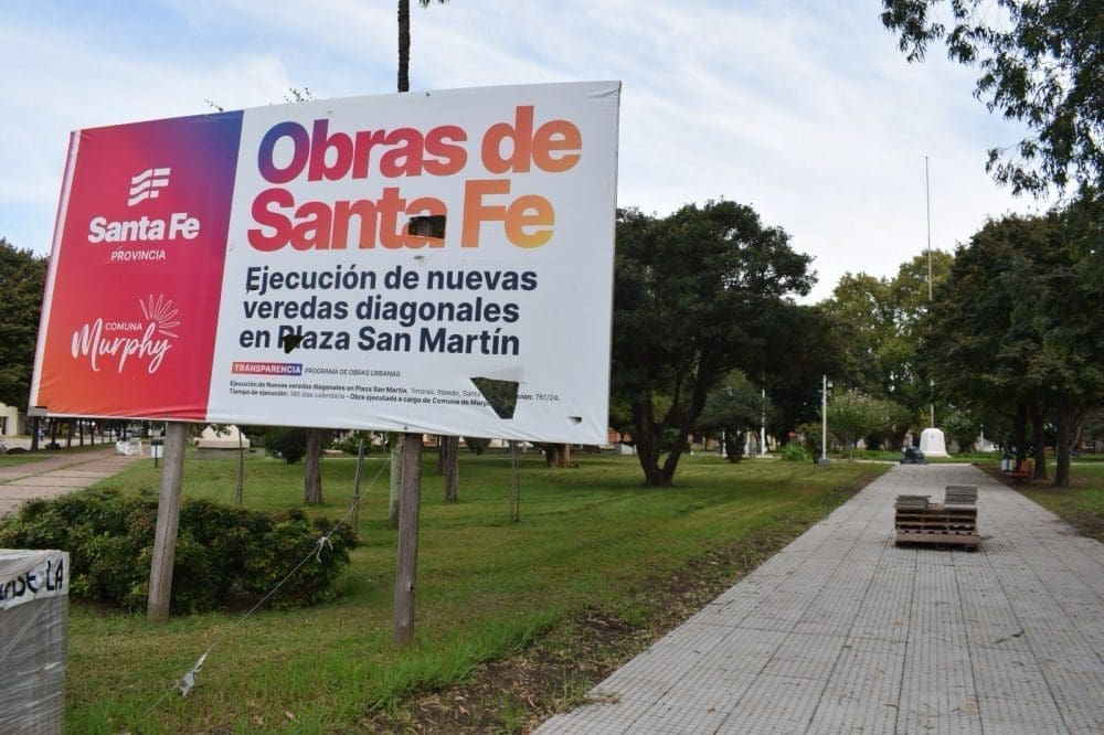 Murphy: Provincia avanza en la construcción de un Polo Cultural y renueva la plaza San Martín Murphy: Provincia avanza en la construcción de un Polo Cultural y renueva la plaza San Martín