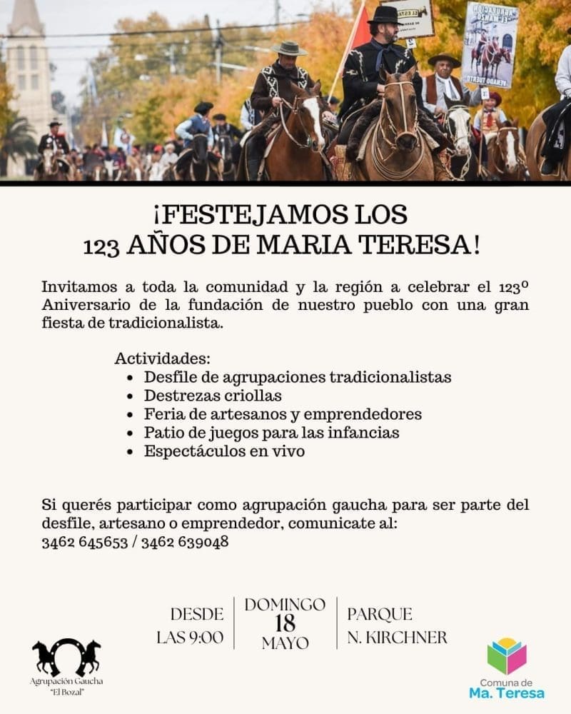 María Teresa se prepara para celebrar su 123° aniversario María Teresa se prepara para celebrar su 123° aniversario