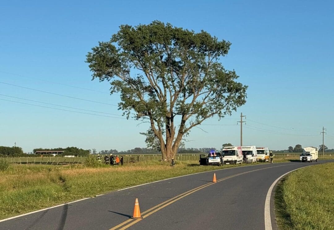 Villa Cañás: Vuelco en Ruta 94 con un herido trasladado al hospital