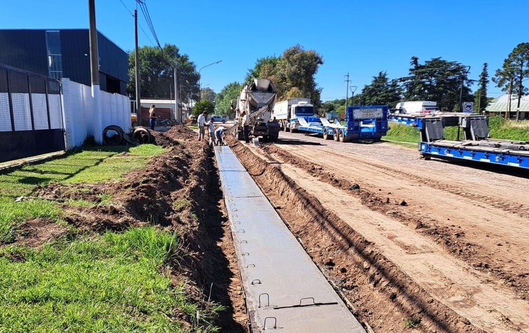 Villa Cañás: Se iniciaron las obras de cordón cuneta planificadas