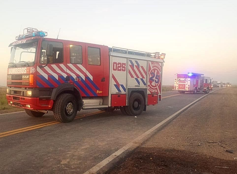 Alcorta: Cinco víctimas fatales en un grave accidente vial sobre la Ruta 90