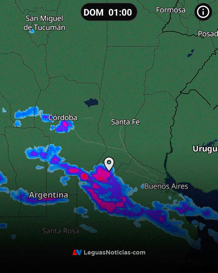 Alerta amarilla por fuertes tormentas en el sur santafesino