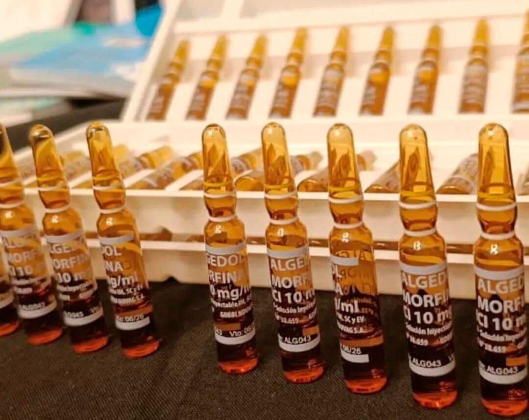 También secuestraron 50 ampollas de morfina sin utilizar