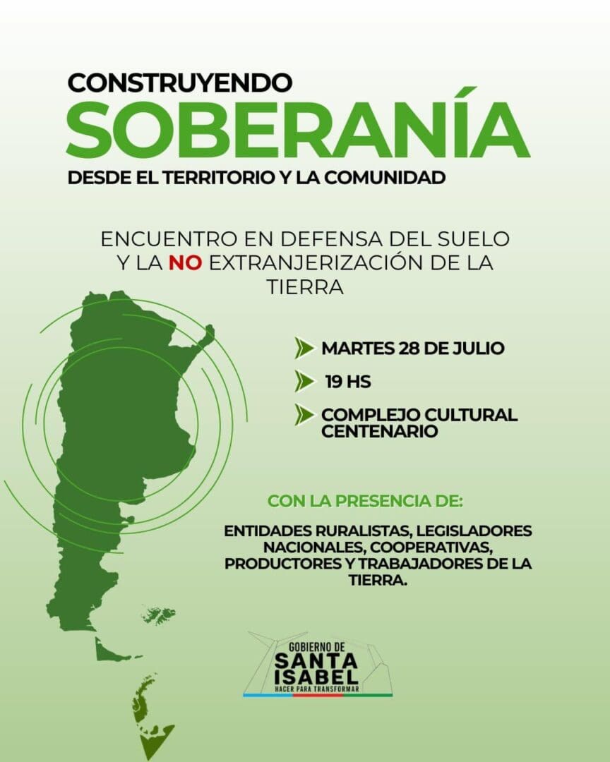 Santa Isabel debatirá el impacto del proyecto de Ley de Tierras Santa Isabel debatirá el impacto del proyecto de Ley de Tierras