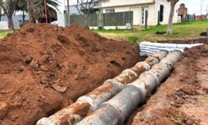 Villa Cañás realizó una obra de entubación en calles 56 y 41