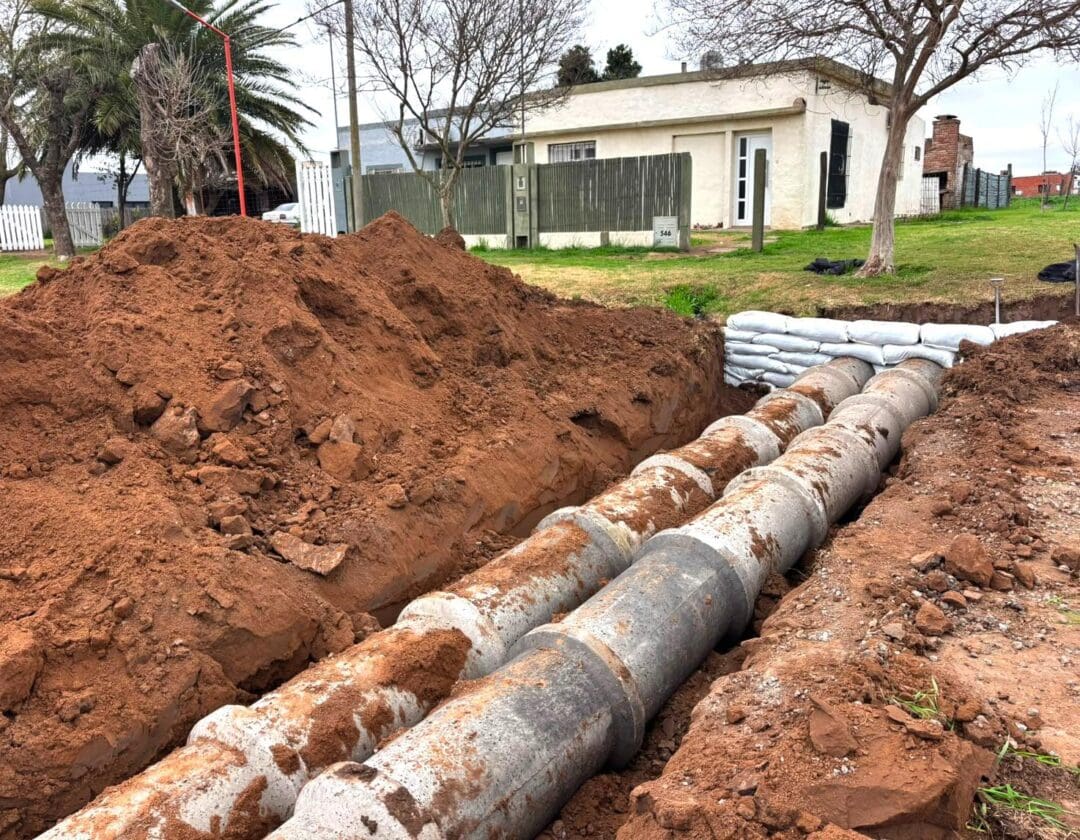 Villa Cañás realizó una obra de entubación en calles 56 y 41